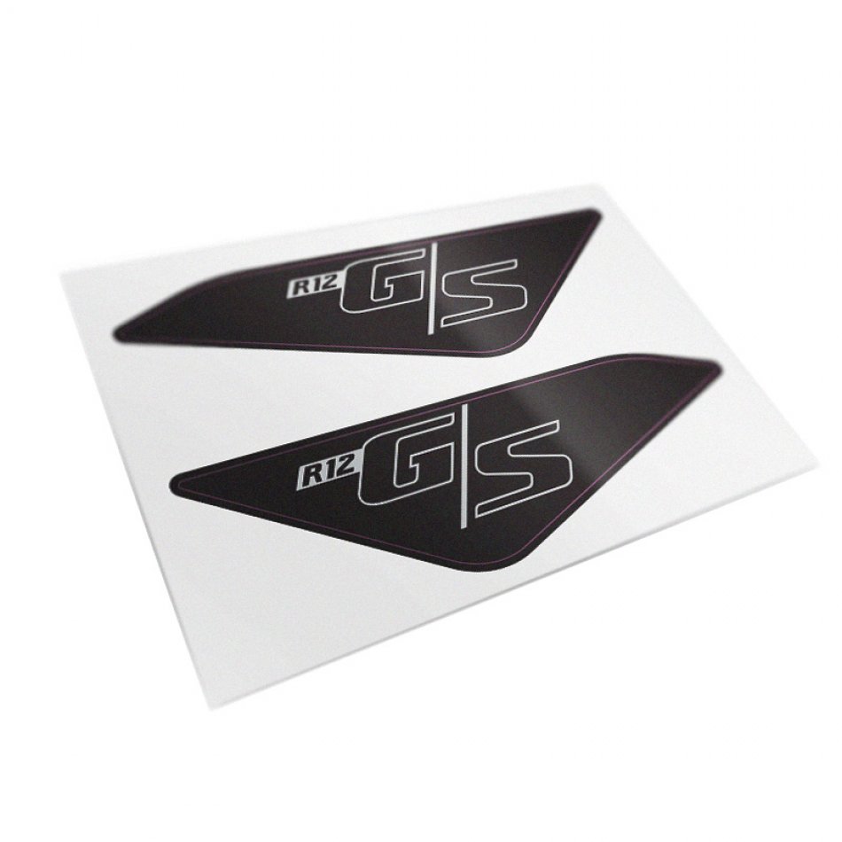 Adhesivos protectores negros para el panel lateral original de la BMW R12 G/S