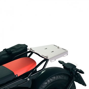 Topcase Atlas de aluminio de 36 L + portaequipajes trasero BMW CE 02 con asas para el pasajero