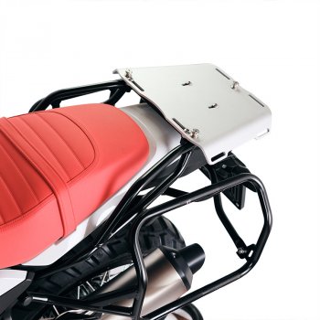 Topcase Atlas de aluminio de 36 L + portaequipajes trasero BMW R12 G/S con asas para el pasajero