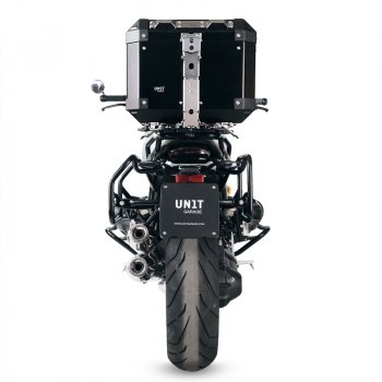 Topcase Atlas de aluminio de 36 L + portaequipajes trasero BMW R12 NineT con asas para el pasajero