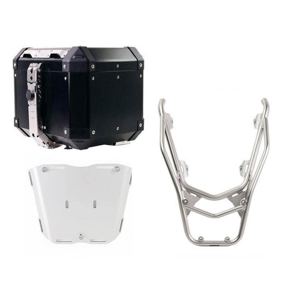 Top Case Atlas de Aluminio 36L + Portaequipajes Trasero con Asas de Pasajero BMW R1300GS