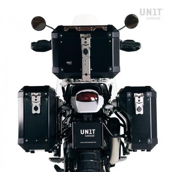 Topcase Atlas en aluminio 36L + portaequipajes trasero Ducati Desert X con asas para pasajero