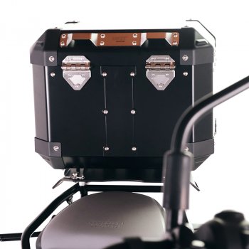 Baúl Atlas Aluminio 36L + Parrilla Trasera con Asas de Pasajero Royal Enfield Himalayan 450 (2024 en adelante)