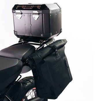 Baúl Atlas Aluminio 36L + Parrilla Trasera con Asas de Pasajero Royal Enfield Himalayan 450 (2024 en adelante)