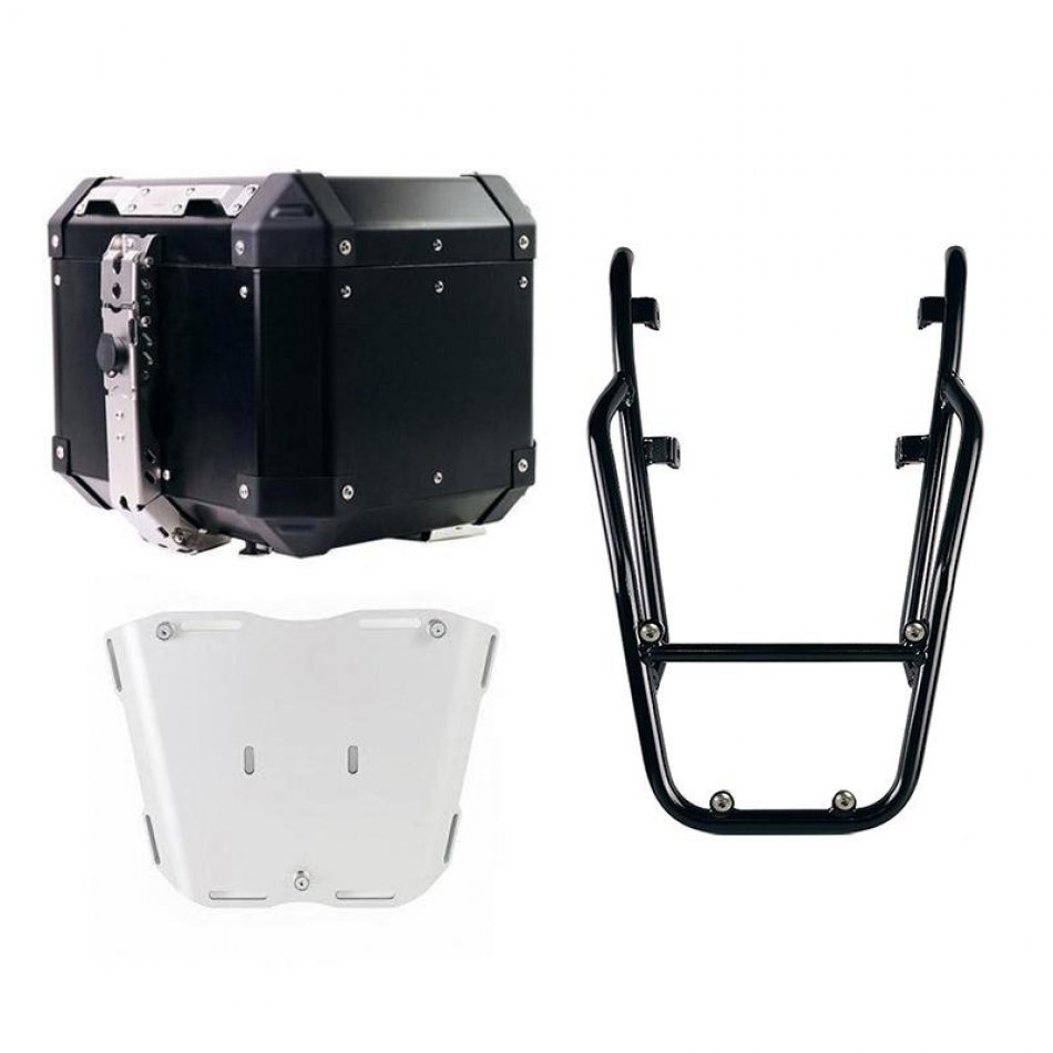 Top Case Aluminio Atlas 36L + Portaequipaje Trasero con Asas de Pasajero Triumph Speed 400 & Scrambler 400