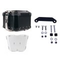 Maleta superior universal de aluminio Atlas de 44 litros + Placa de maleta superior Atlas para portaequipajes + Placa adaptadora