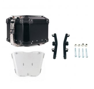 Maleta superior universal de aluminio Atlas de 44 litros + Placa KTM 890 ADV para topcase Atlas con soporte