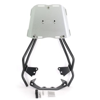 Maleta superior universal de aluminio Atlas de 44 litros + Portaequipajes BMW F450GS con asas para el pasajero