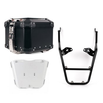 Maleta superior universal de aluminio Atlas de 44 litros + Portaequipajes trasero con asas para pasajero Triumph Street Scrambler 900 (a partir de 2026)