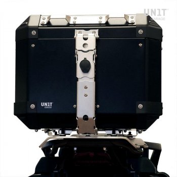 Topcase Atlas en aluminio 36L + portaequipajes trasero Pan America 1250 con asas para pasajero