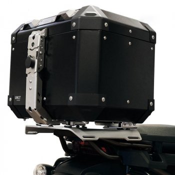 Topcase Atlas en aluminio 36L + portaequipajes trasero Pan America 1250 con asas para pasajero