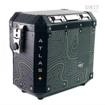 Bolsa de aluminio Atlas 34L en el lado del silenciador