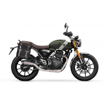 Bolsa lateral de lona 10L-14L + Chasis Thriumph Scrambler 400 X DX (Solo compatible con nuestro escape bajo código: 4206Low)