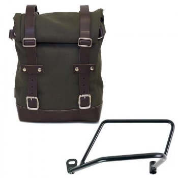Bolsa lateral de lona + marco Kawasaki Z650RS - Z900RS Izquierda