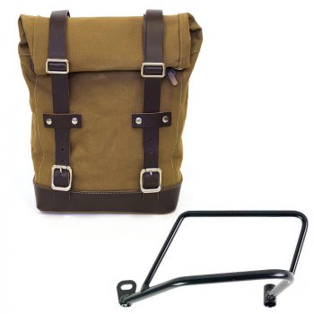 Bolsa lateral de lona + marco Kawasaki Z650RS - Z900RS Izquierda