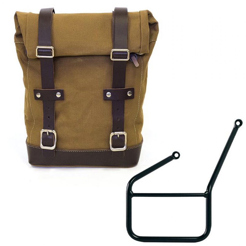 Alforja lateral Canvas + subchasis KTM izquierdo