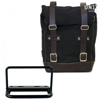 Alforja lateral de lona + subchasis Royal Enfield