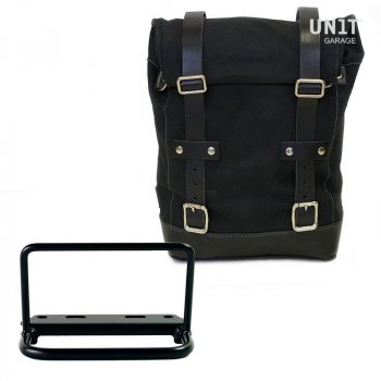 Alforja lateral de lona + subchasis Royal Enfield