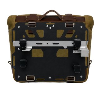Bolsa lateral Cult en piel dividida 40L - 50L + placa de aluminio derecha BMW R1300GS ADV