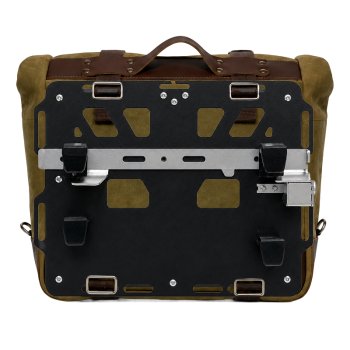 Bolsa lateral Cult en piel dividida 40L - 50L + placa de aluminio derecha BMW R1300GS ADV