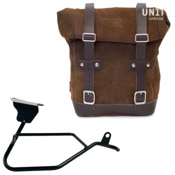 Bolsa de cuero 10L-14L + Moto Guzzi V100 Mandello marco derecho