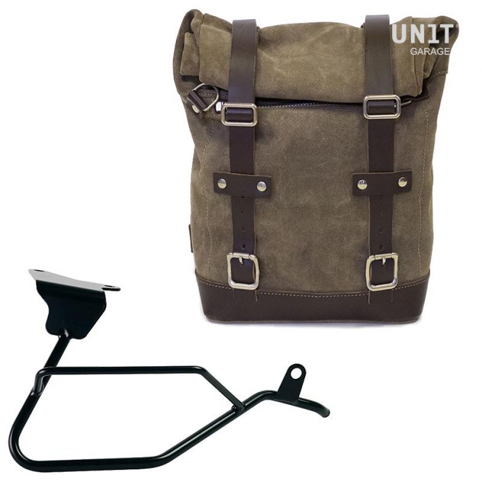 Bolsa de cuero 10L-14L + Moto Guzzi V100 Mandello marco derecho