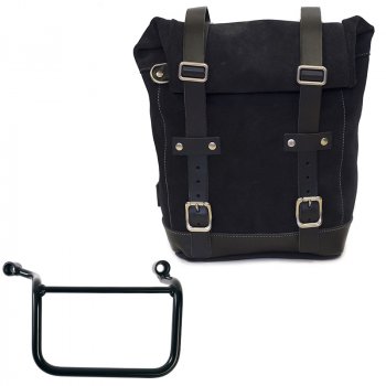 Bolsa Lateral en Piel Serraje 10L-14L + Marco Derecho Royal Enfield Guerrilla 450