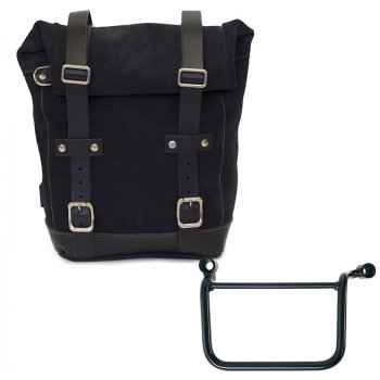 Bolsa Lateral en Piel Serraje 10L-14L + Marco Izquierdo Royal Enfield Guerrilla 450