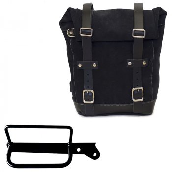 Bolsa de cuero 10L-14L + Bastidor derecho Royal Enfield Hunter 350