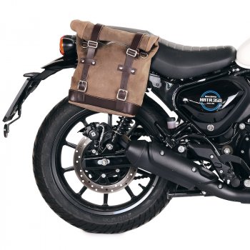 Bolsa de cuero 10L-14L + Bastidor derecho Royal Enfield Hunter 350