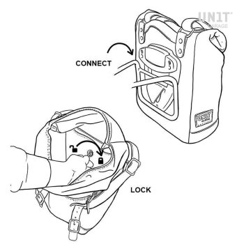 Bolsa de cuero 10L-14L + Triumph Speed 400 & Scrambler 400 X Chasis Izquierdo