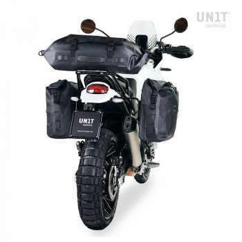 Bolsa lateral Khali en TPU + marco izquierdo Ducati DesertX