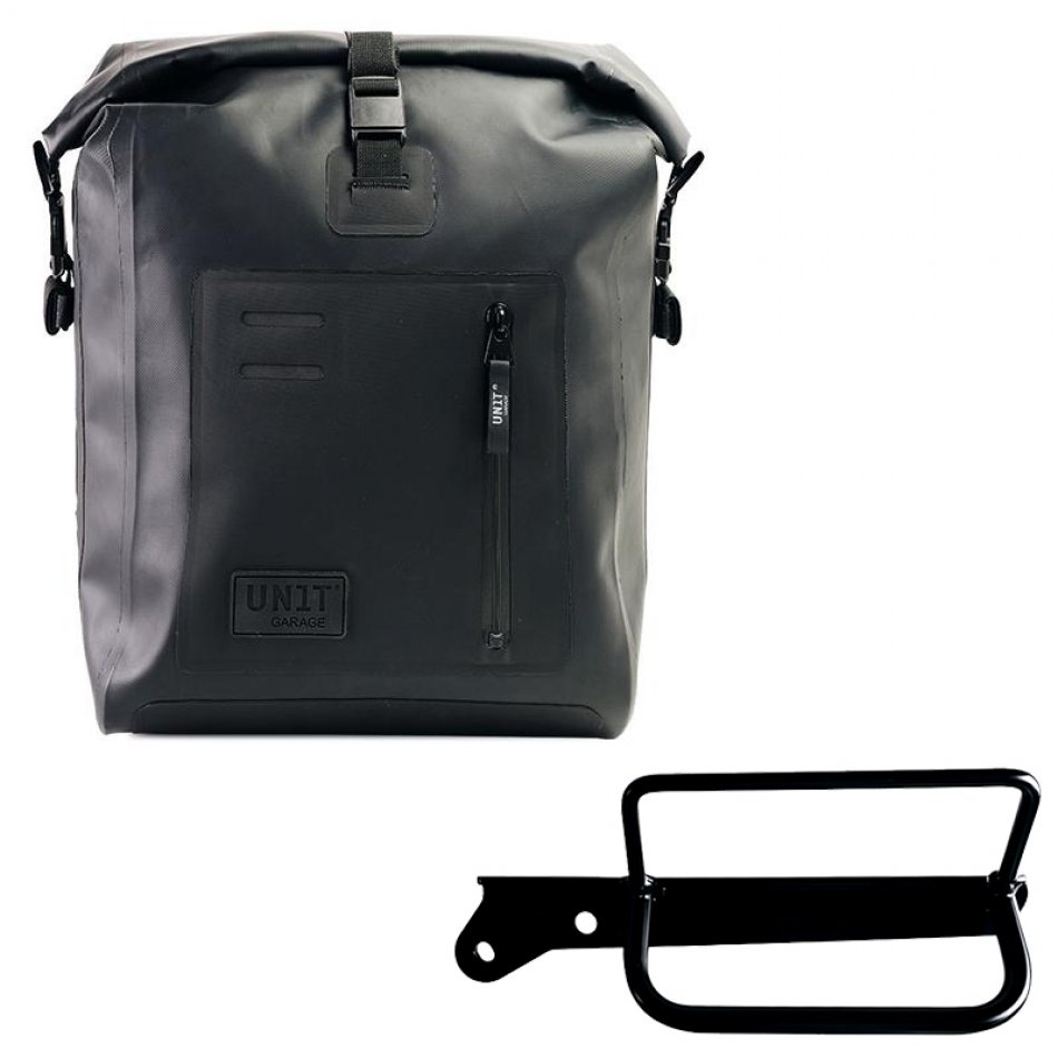 Bolso lateral Khali de TPU + Bastidor izquierdo Royal Enfield Hunter 350