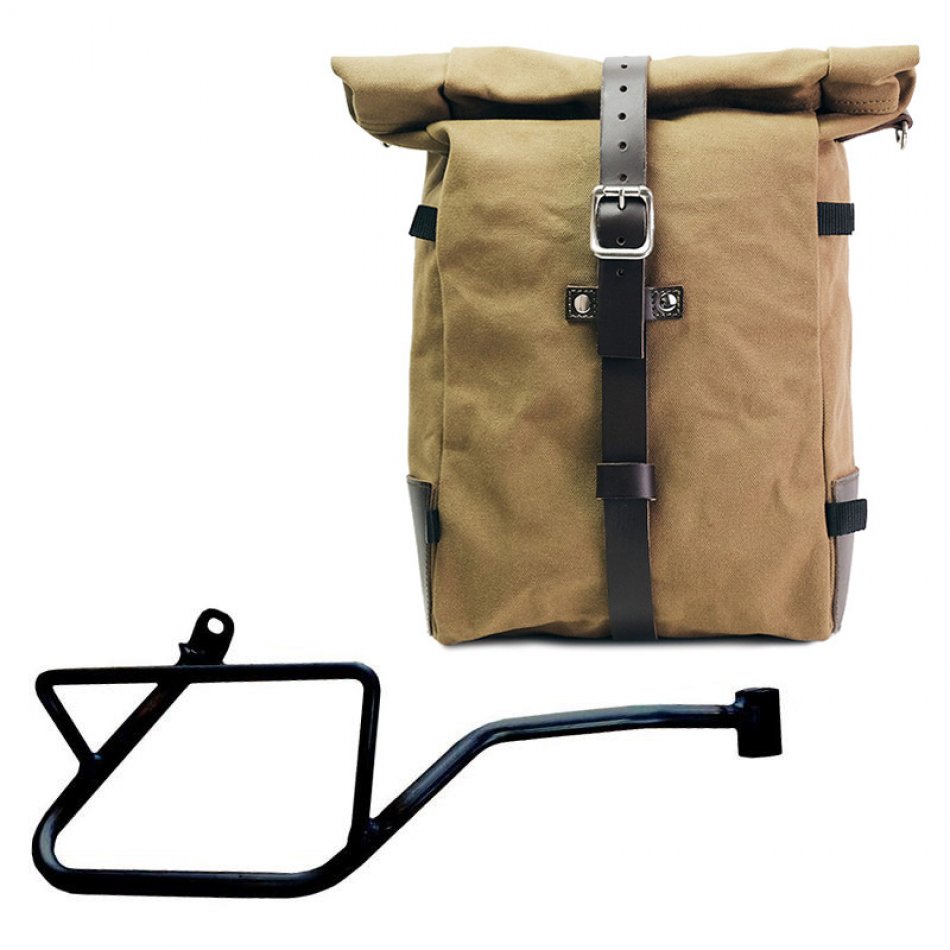 Bolsa lateral Pure de lona + Cuadro derecho Guzzi V7 EURO5