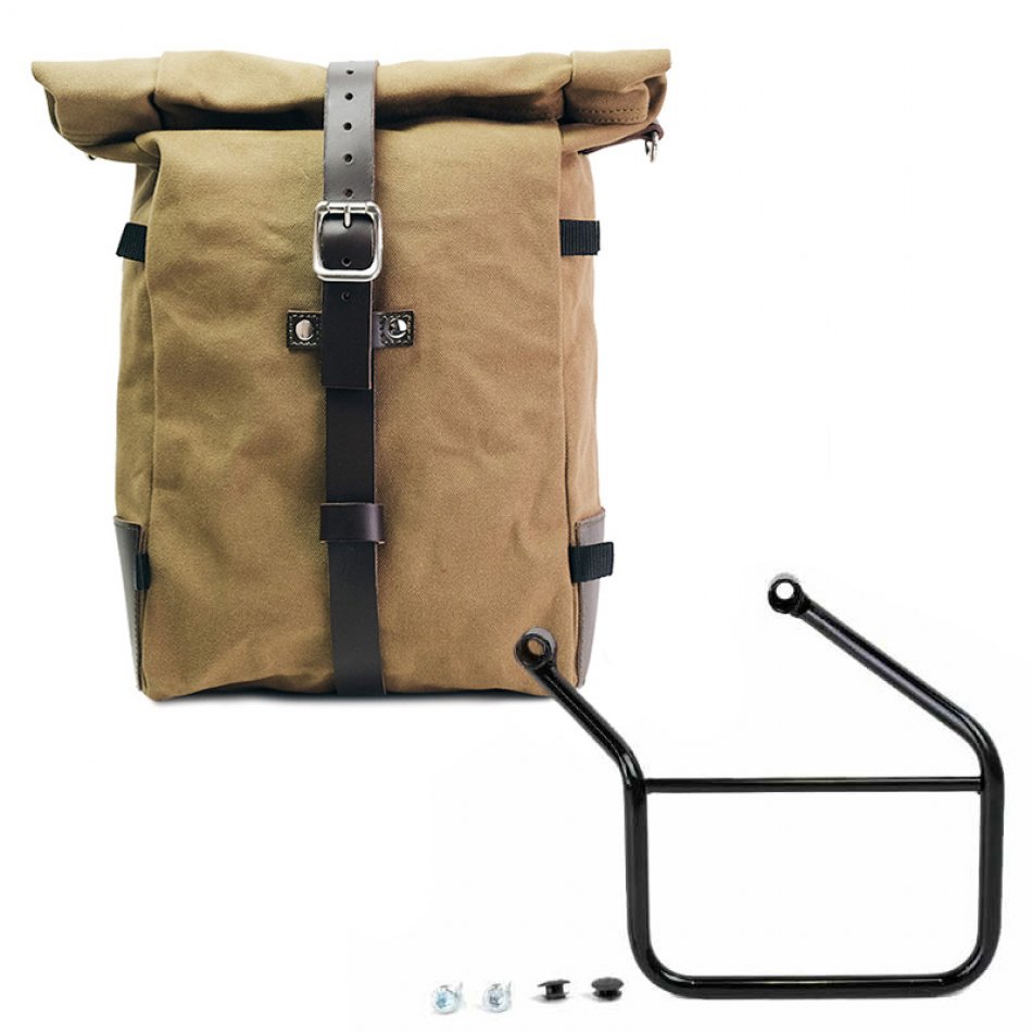 Bolsa lateral Pure de lona + Honda CL Marco Izquierdo
