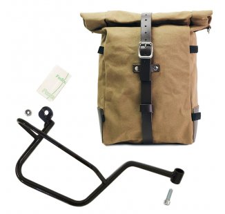 Bolsa lateral Pure de lona + Chasis Moto Guzzi V7 Derecha