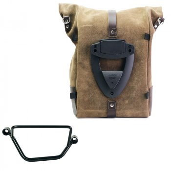 Bolso lateral Pure en piel de corteza  + Chasis Honda GB350S Derecho
