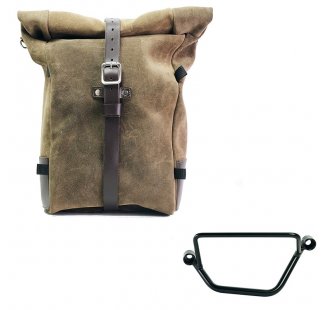 Bolso lateral Pure en piel de corteza  + Chasis Honda GB350S Izquierdo