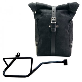 Bolso lateral Pure en piel de corteza + Cuadro derecho Moto Guzzi V7 EURO5