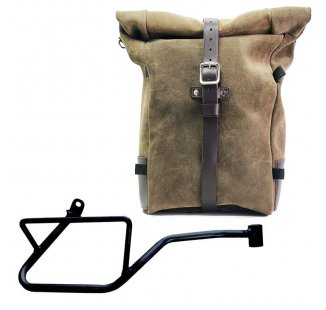 Bolso lateral Pure en piel de corteza + Cuadro derecho Moto Guzzi V7 EURO5