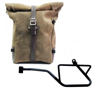 Bolso lateral Pure en piel de corteza  + Cuadro izquierdo Moto Guzzi V7 EURO5