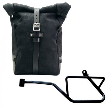 Bolso lateral Pure en piel de corteza  + Cuadro izquierdo Moto Guzzi V7 EURO5