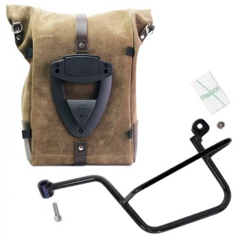 Bolso lateral Pure en piel de corteza  + Chasis Moto Guzzi V7 izquierdo