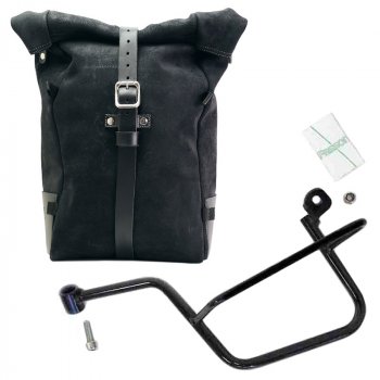 Bolso lateral Pure en piel de corteza  + Chasis Moto Guzzi V7 izquierdo