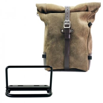 Bolso lateral Pure en piel de corteza  + Cuadro Royal Enfield Bear 650