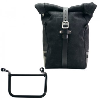 Bolso lateral Pure en piel de corteza  + Marco Derecho Royal Enfield Guerrilla 450