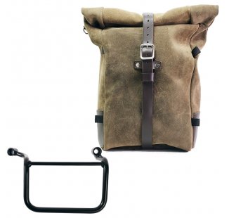 Bolso lateral Pure en piel de corteza  + Marco Derecho Royal Enfield Guerrilla 450