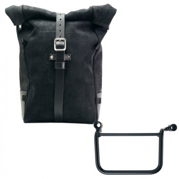 Bolso lateral Pure en piel de corteza  + Royal Enfield Guerrilla 450 Marco Izquierdo