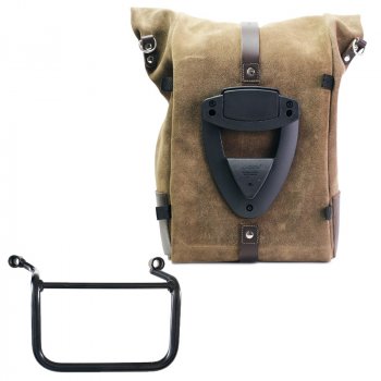Bolso lateral Pure en piel de corteza  + Royal Enfield Himalayan 450 (2024 en adelante) Marco Derecho