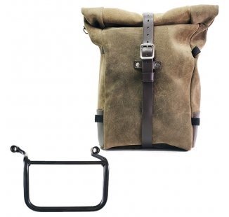 Bolso lateral Pure en piel de corteza  + Royal Enfield Himalayan 450 (2024 en adelante) Marco Derecho